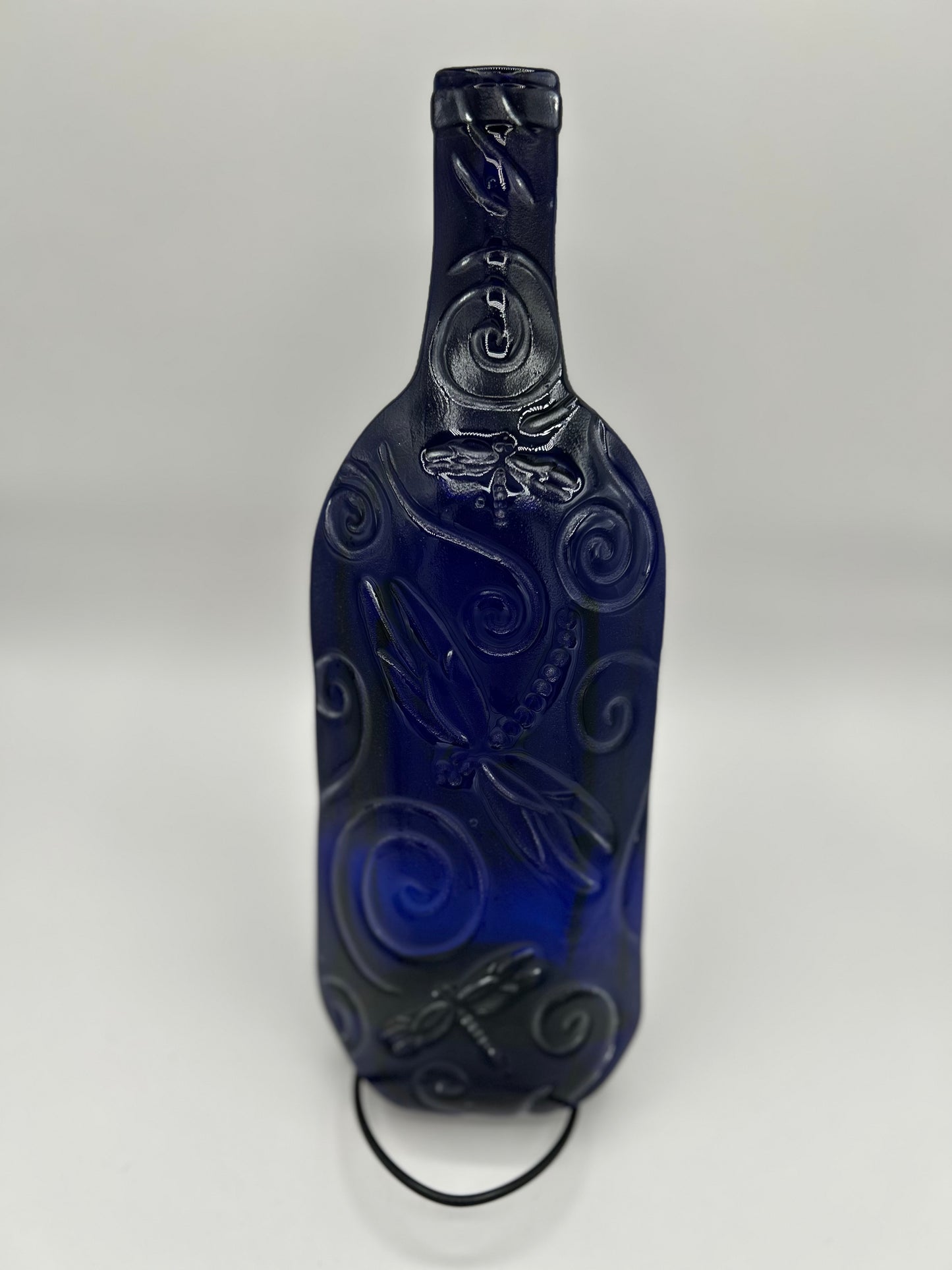 Dragonfly Slumped Embossed Shallow Bowl