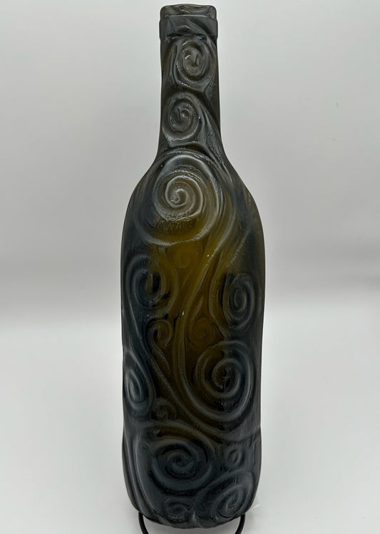 Swirls Slumped Embossed Shallow Bowl